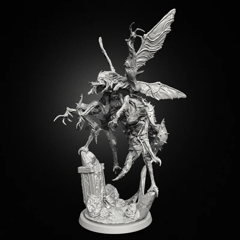 75mm Worm King with Tentacles and Spikes, Resin Model Figure Kit, Fantasy Theme, Unassembled and Unpainted