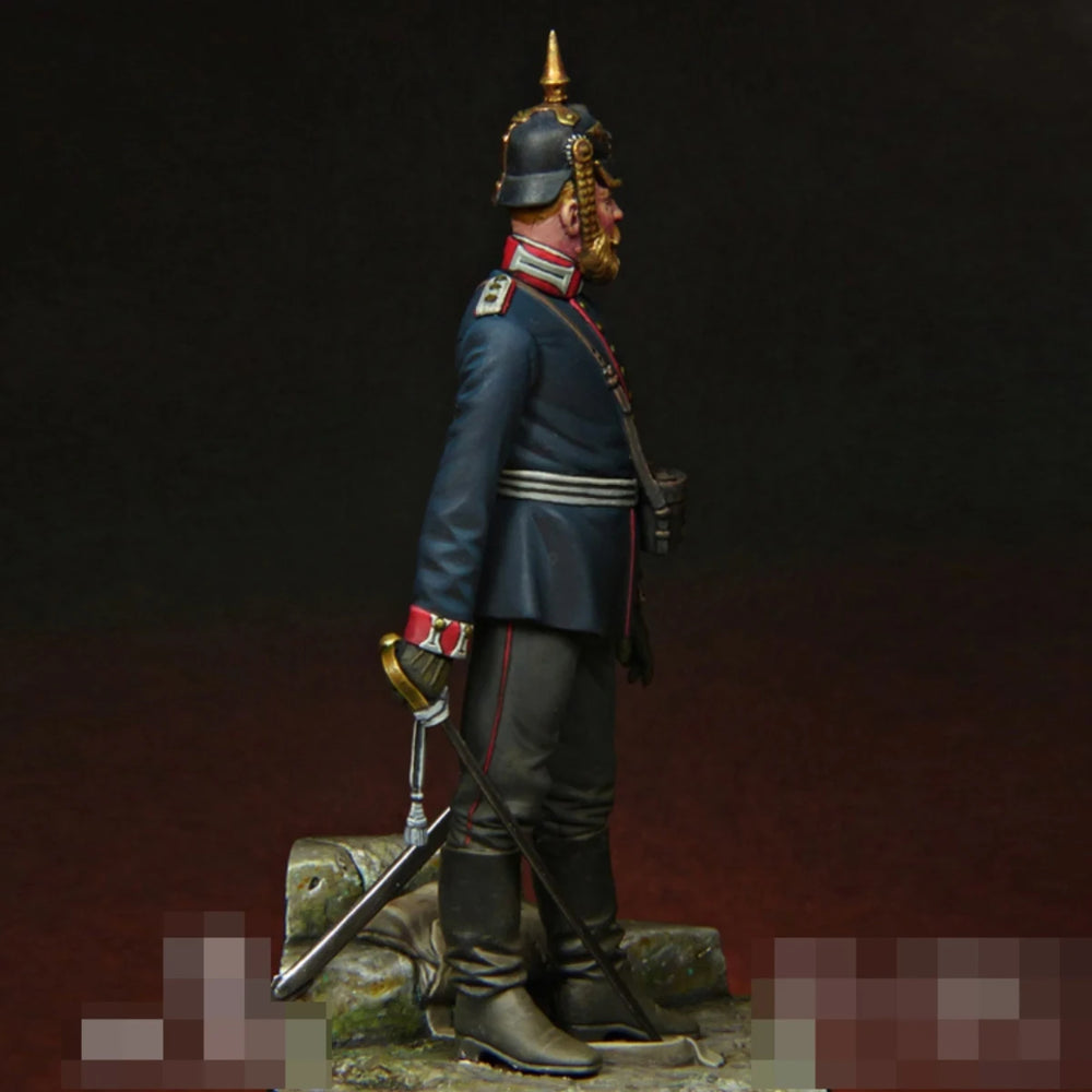 1/24 WWI Prussian Infantry Guard Officer, Resin Model Figure Kit, Unassembled and Unpainted