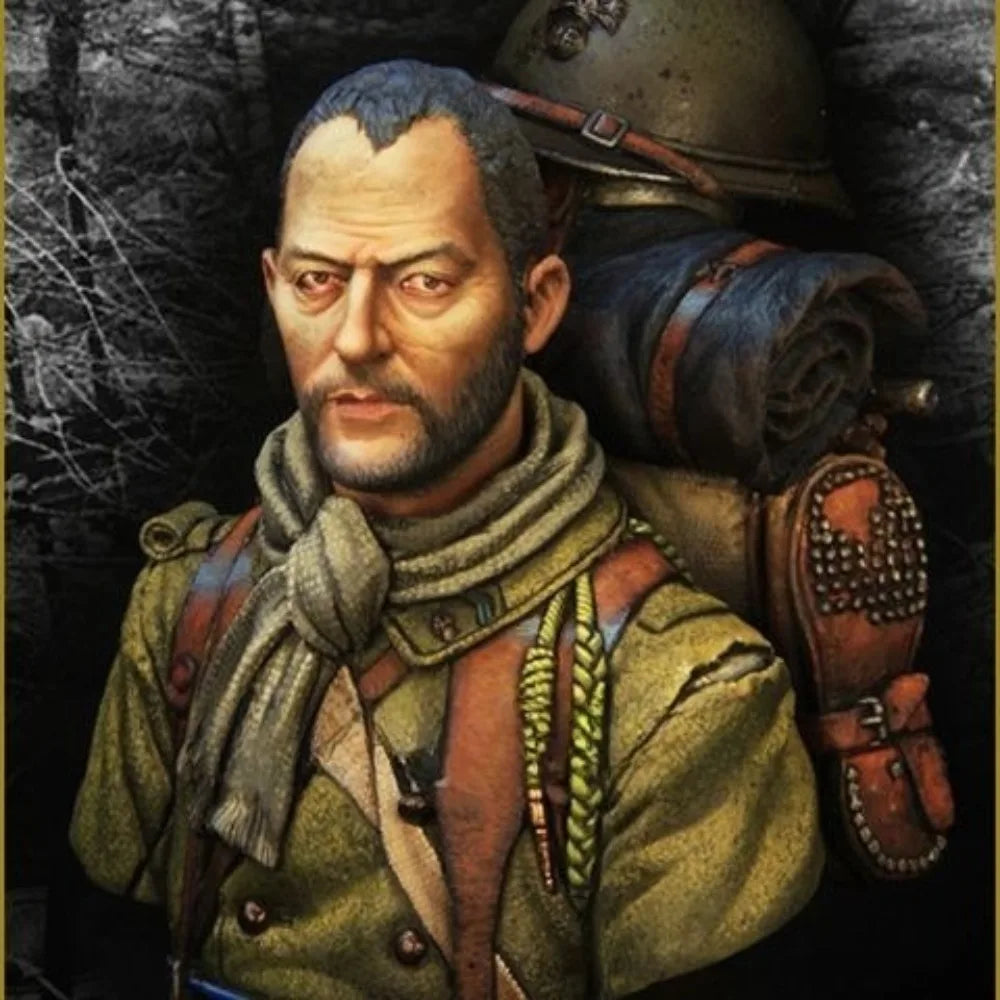 1/10 WWI French Foreign Legion Soldier, Resin Model Bust Kit, Unassembled and Unpainted