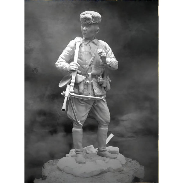 75mm WWII Soviet Red Army Soldier, Resin Model Figure Kit, Unassembled and Unpainted