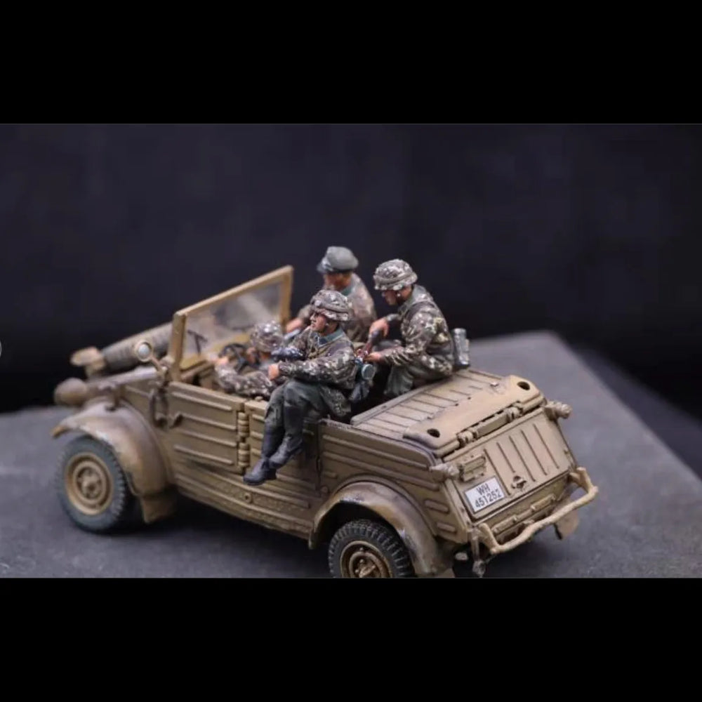 1/35 WWII German Soldiers Set, 5 Figures, Resin Model Figure Kit, Unassembled and Unpainted