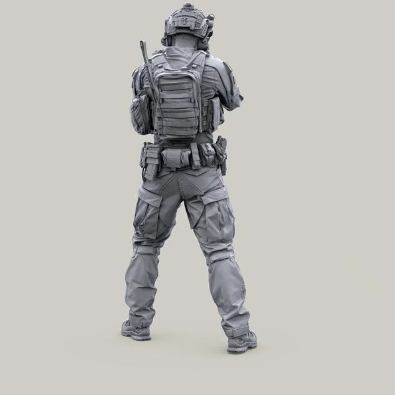 1/35 Modern US Tactical Operator with Plate Carrier, Resin Model Figure Kit, Unassembled and Unpainted