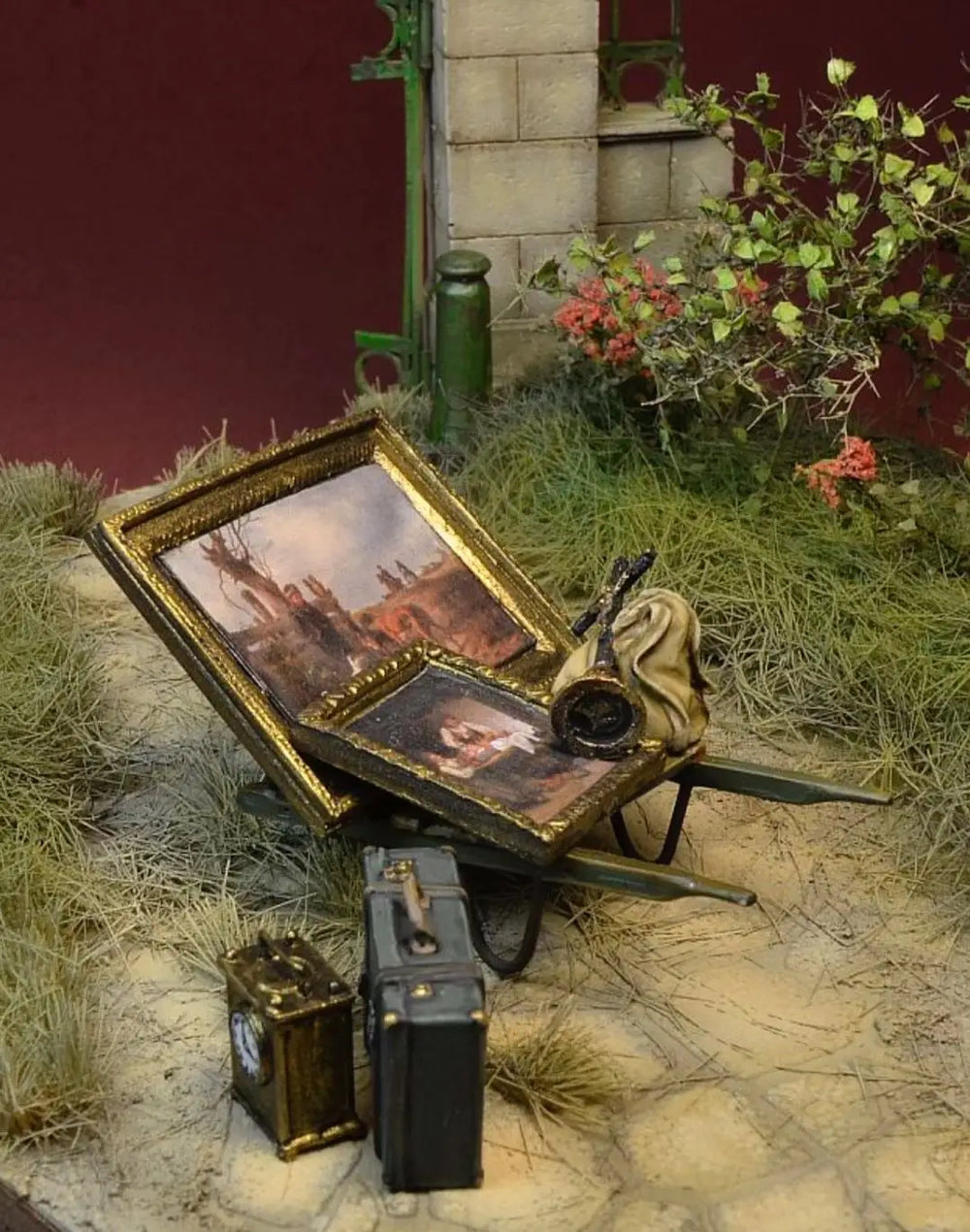 1/35 WWII German Squad Assaulting Village, 4 Figures, Resin Model Figure Kit, Unassembled and Unpainted
