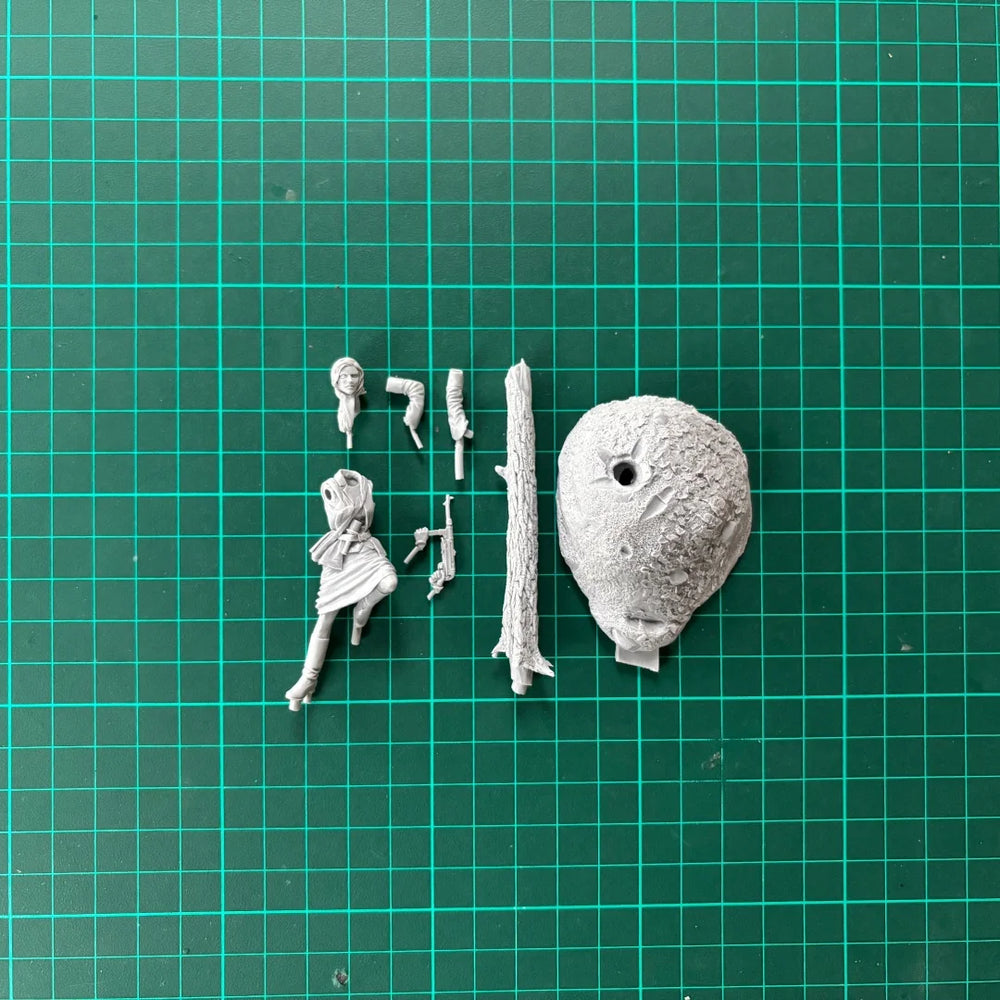 54mm Modern Female Tactical Soldier, Resin Model Figure Kit, Unassembled and Unpainted
