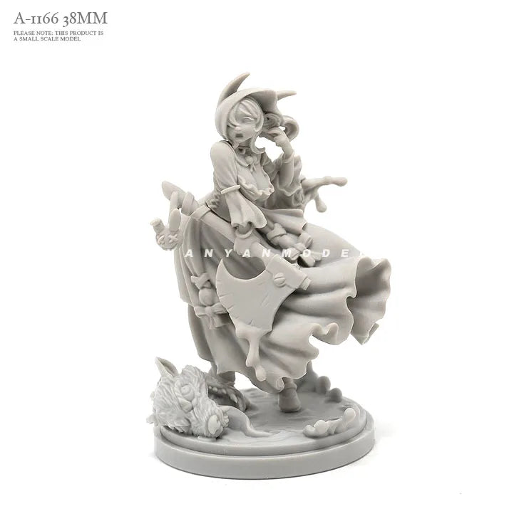 38mm Warrior Riding Demonic Beast, Resin Model Figure Kit, Unassembled and Unpainted
