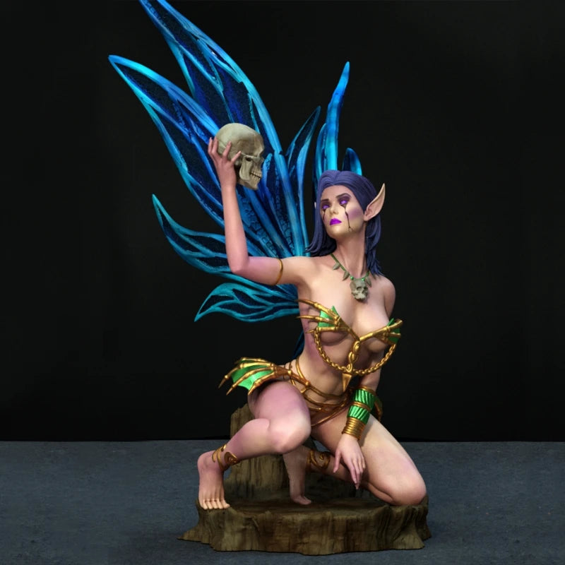 1/24 Dark Fantasy Fairy with Wings, Resin Model Figure Kit, Fantasy Theme, Unassembled and Unpainted