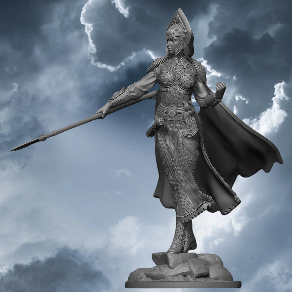 1/22 Female Warrior, Resin Model Figure Kit, Fantasy Theme, Unassembled and Unpainted