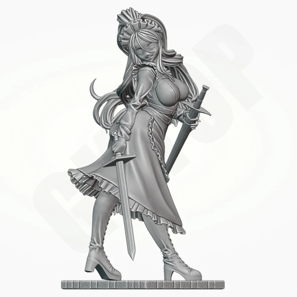 1/24 Belle Sylpha Warrior, Resin Model Figure Kit, Fantasy Theme, Unassembled and Unpainted