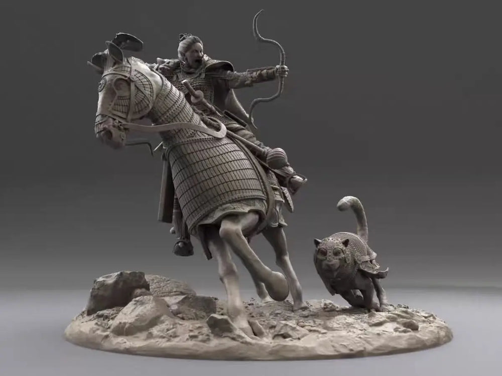 1/24 Medieval Cavalry Warriors, 3 Figures, Resin Model Diorama Kit, Unassembled and Unpainted