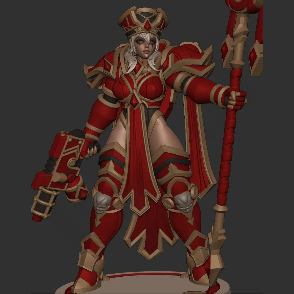 1/24 Sister Whitemane Warrior, Resin Model Figure Kit, Fantasy Theme, Unassembled and Unpainted