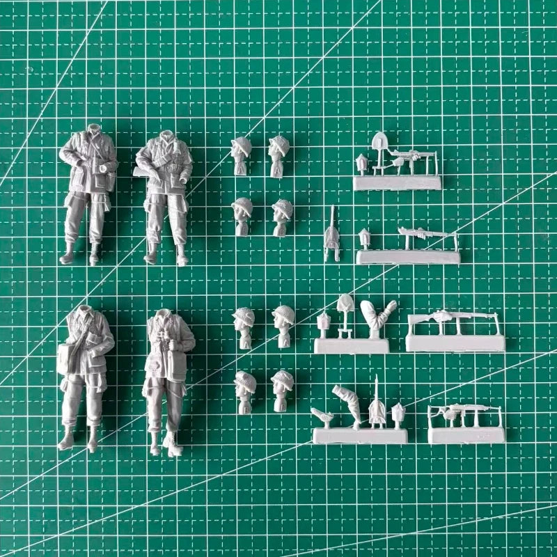 1/35 WWII US 101st Airborne, 4 Figures, Resin Model Figure Kit, Unassembled and Unpainted