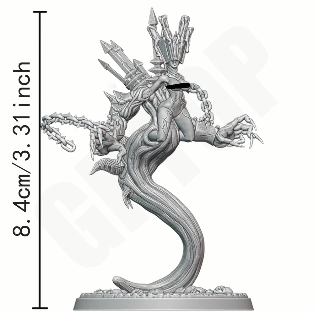 84mm Serpentine Creature, Resin Model Figure Kit, Fantasy Theme, Unassembled and Unpainted