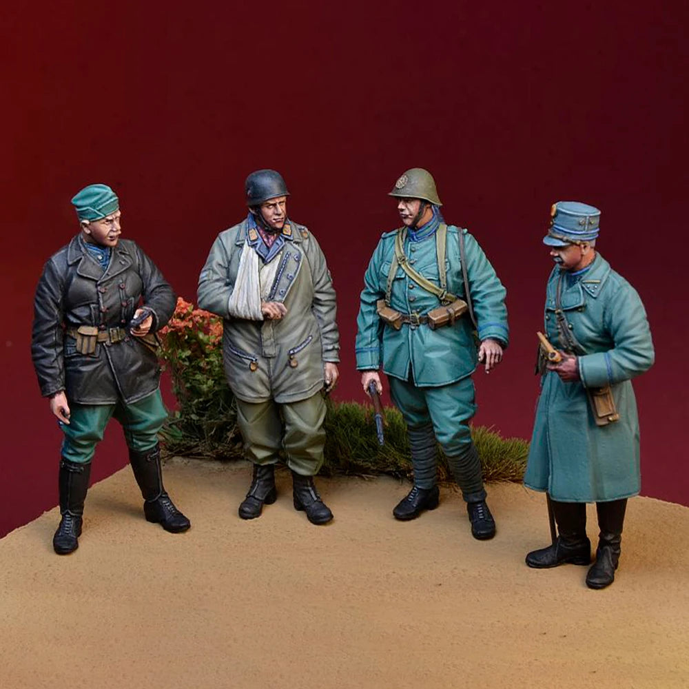 1/35 WWI Military Soldiers in Dress Uniforms, 12 Figures, Resin Model Figure Kit, Unassembled and Unpainted