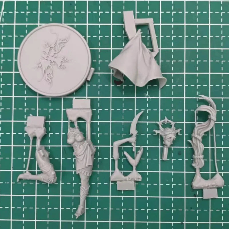 30mm Sorceress in Ornate Robes and Flowing Cape, Resin Model Figure Kit, Fantasy Theme, Unassembled and Unpainted