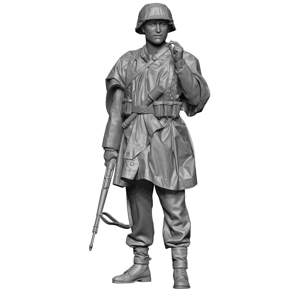 1/35 WWI German Infantryman with Bayoneted Rifle, Resin Model Figure Kit, Unassembled and Unpainted