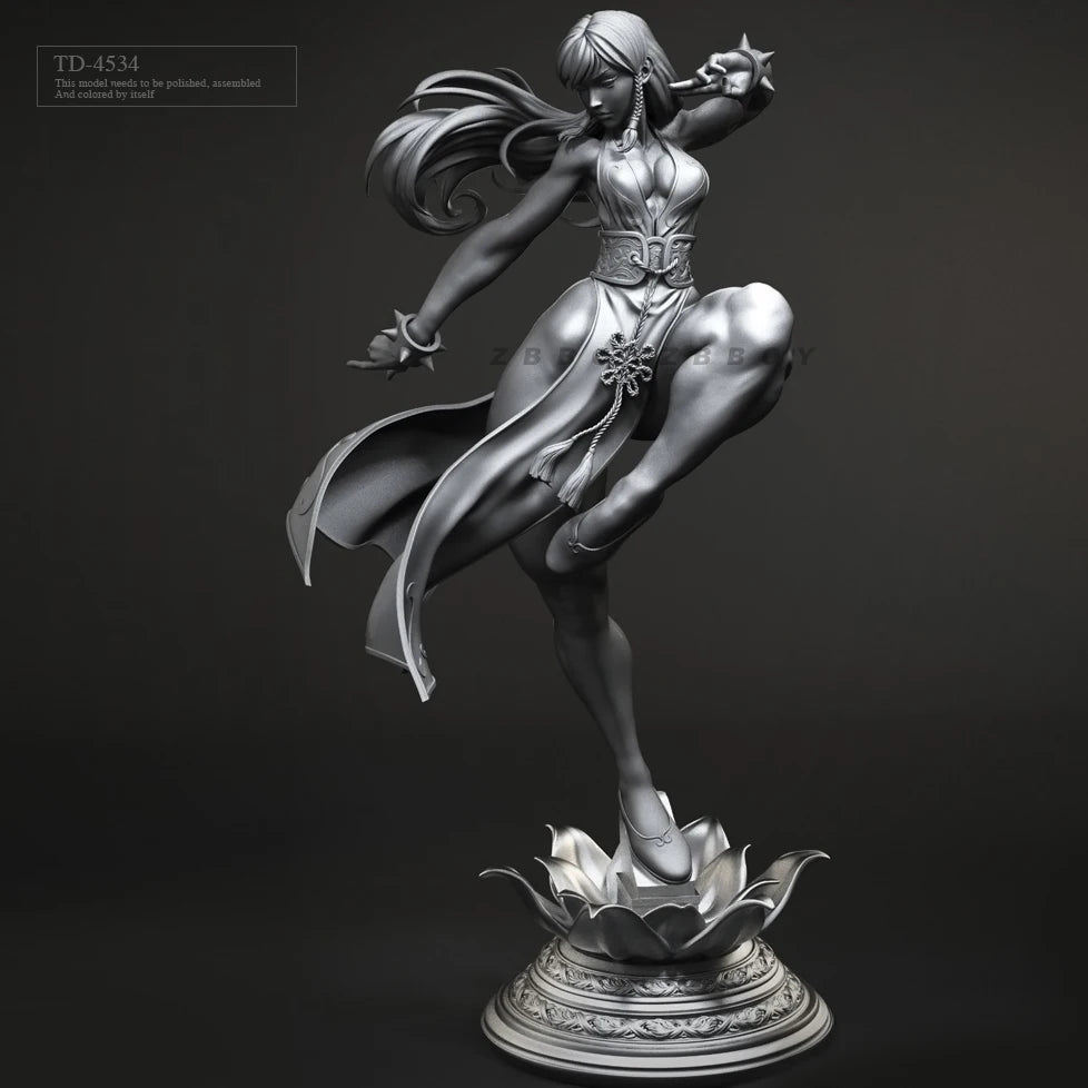75mm Asian-Inspired Fantasy Sorceress, Resin Model Figure Kit, Anime Theme, Unassembled and Unpainted