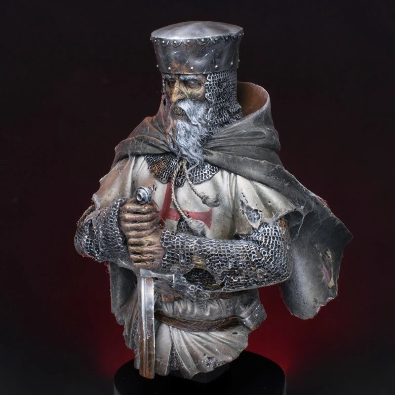1/12 Medieval Knight Warrior, Resin Model Bust Kit, Unassembled and Unpainted
