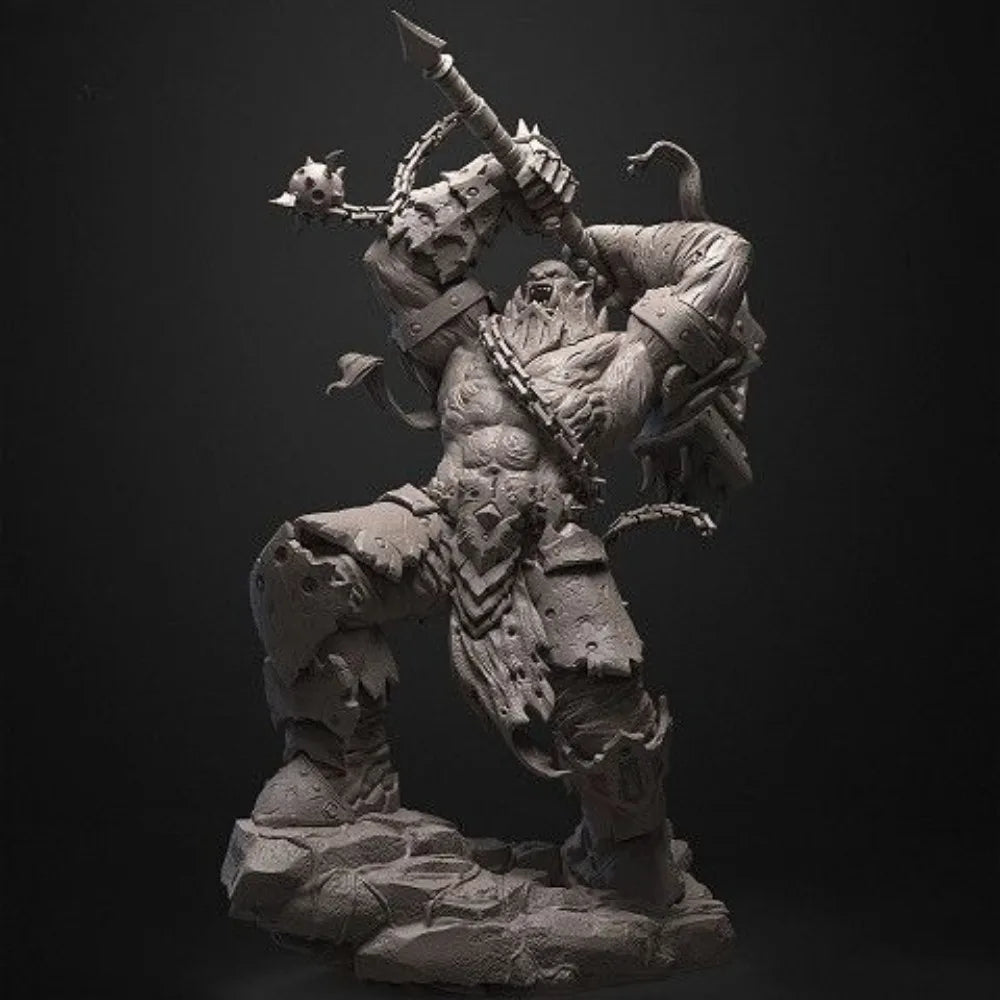 Chief Blackhand Orc Warlord, Resin Model Figure Kit, Fantasy Theme, Unassembled and Unpainted