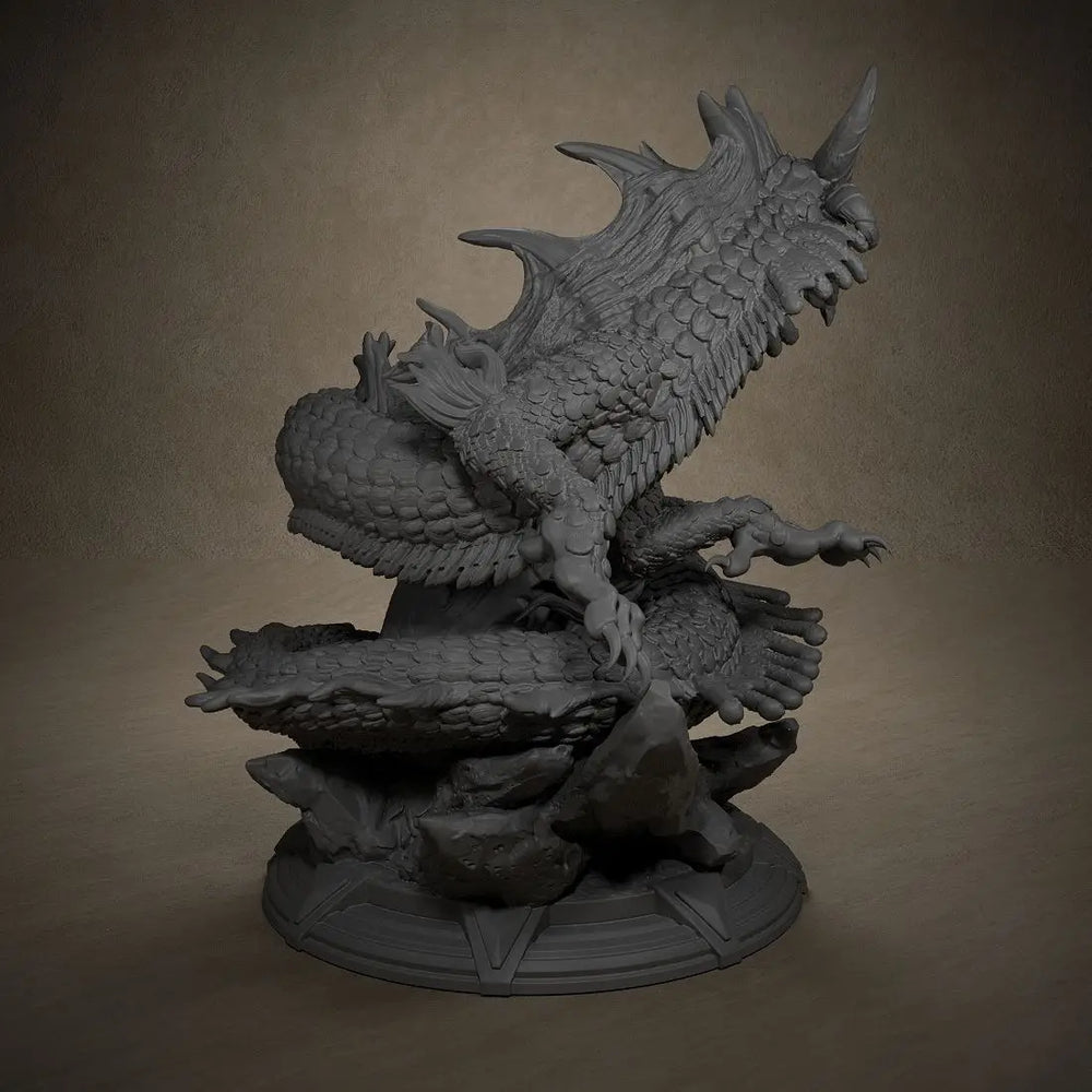 70mm Eastern Dragon Beast, Resin Model Creature Kit, Fantasy Theme, Unassembled and Unpainted