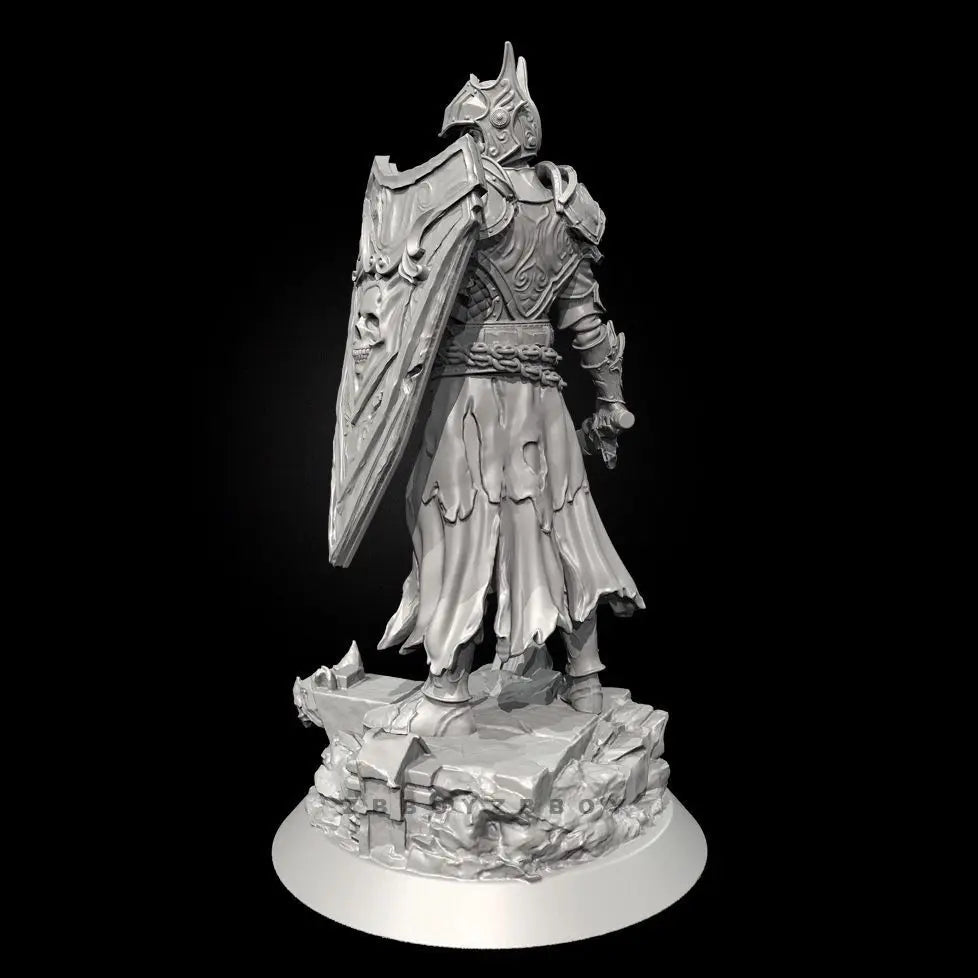 50mm Medieval Undead Knight, Resin Model Figure Kit, Unassembled and Unpainted