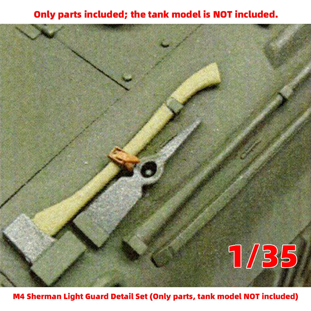 1/35 WWII M4 Sherman Tank Upgrade Parts, Resin Model Accessory Kit, Unpainted