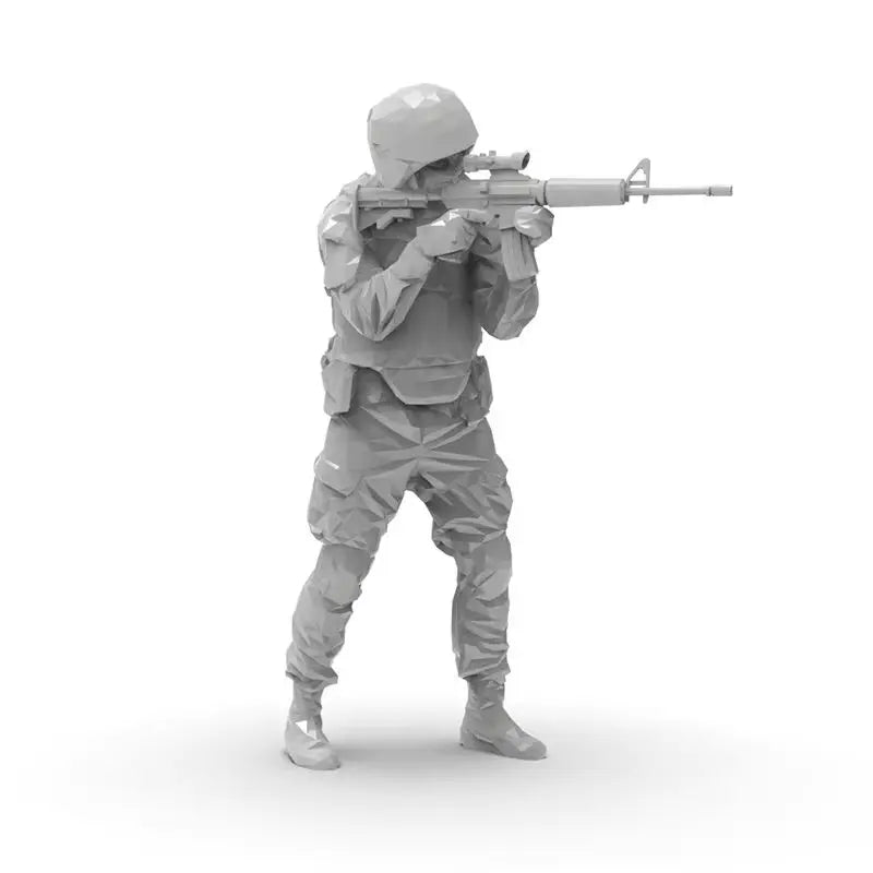 1/35 Modern Tactical Squad with Assault Rifles, 12 Figures, Resin Model Figure Kit, Unassembled and Unpainted