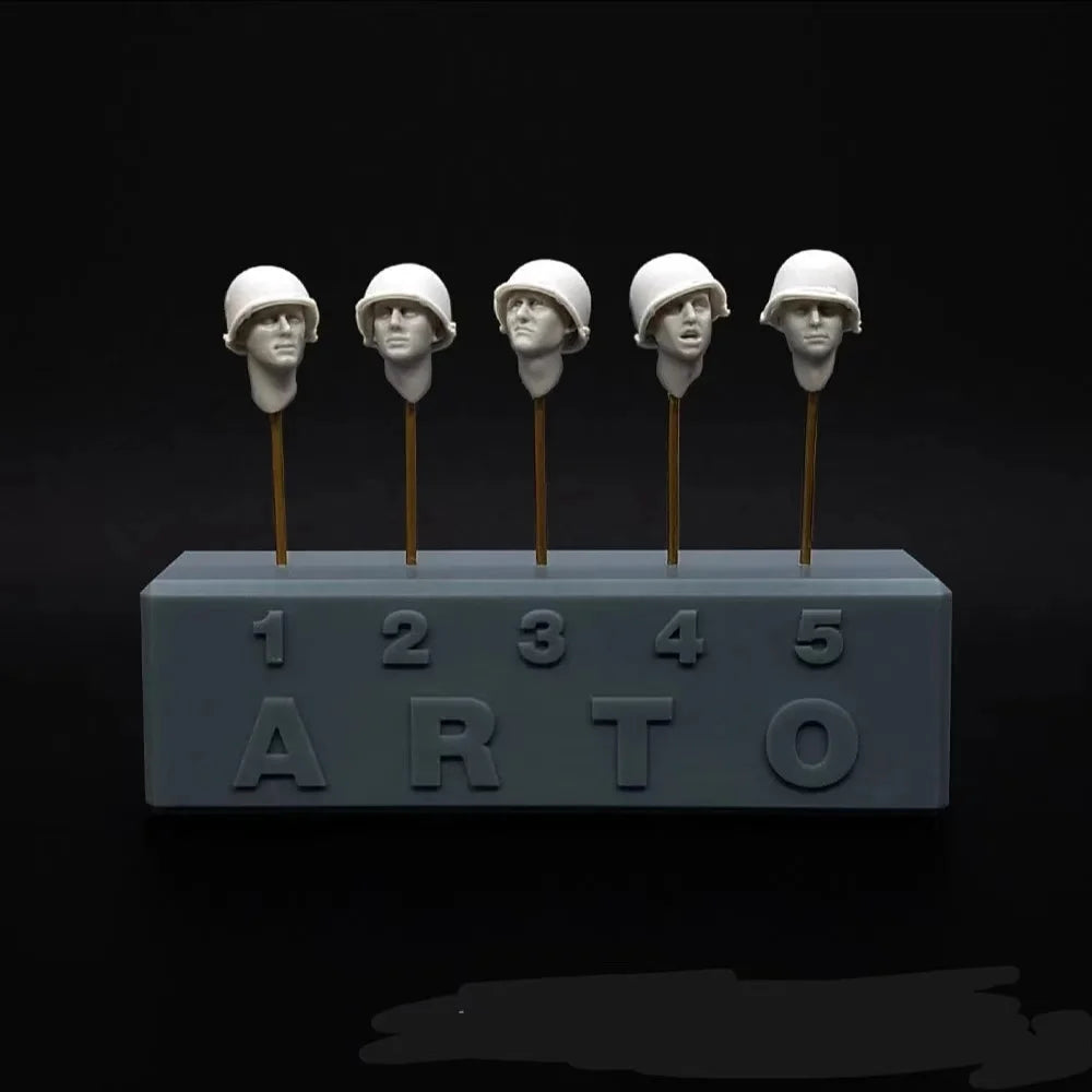 1/35 WWI Soldier Heads & Torsos, 5 Figures, Resin Model Figure Kit, Unassembled and Unpainted