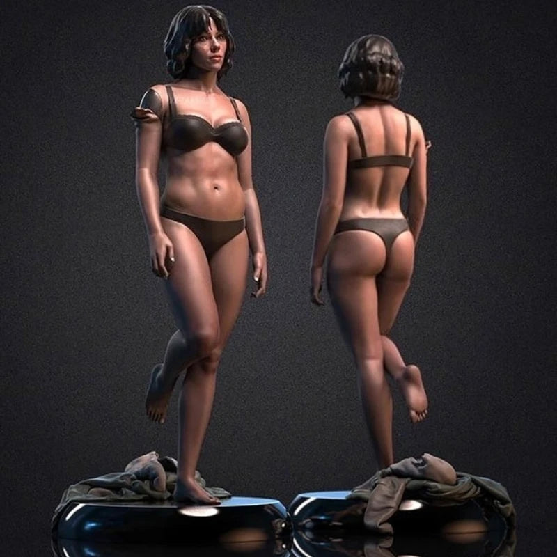 1/24 Short Hair Beauty, Resin Model Figure Kit, Unassembled and Unpainted