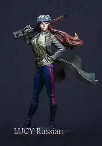 1/35 WWII Russian Female Sniper, Resin Model Figure Kit, Unassembled and Unpainted