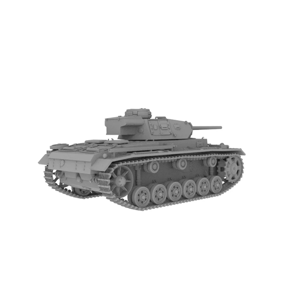 1/100 WWII Medium Tank, Resin Model Vehicle Kit, Unassembled and Unpainted