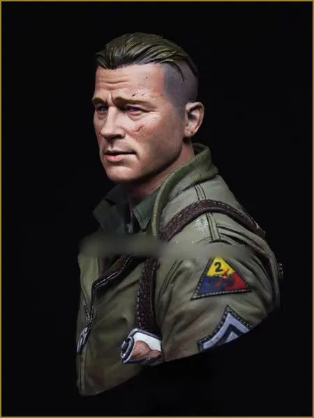 1/10 Modern US Army Officer in Field Uniform, Resin Model Bust Kit, Unassembled and Unpainted