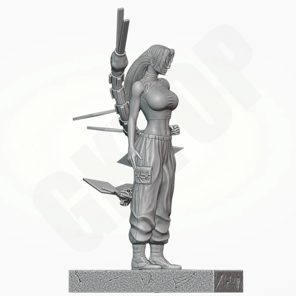 1/24 Female Barbarian with Dual Hatchets, Resin Model Figure Kit, Fantasy Theme, Unassembled and Unpainted