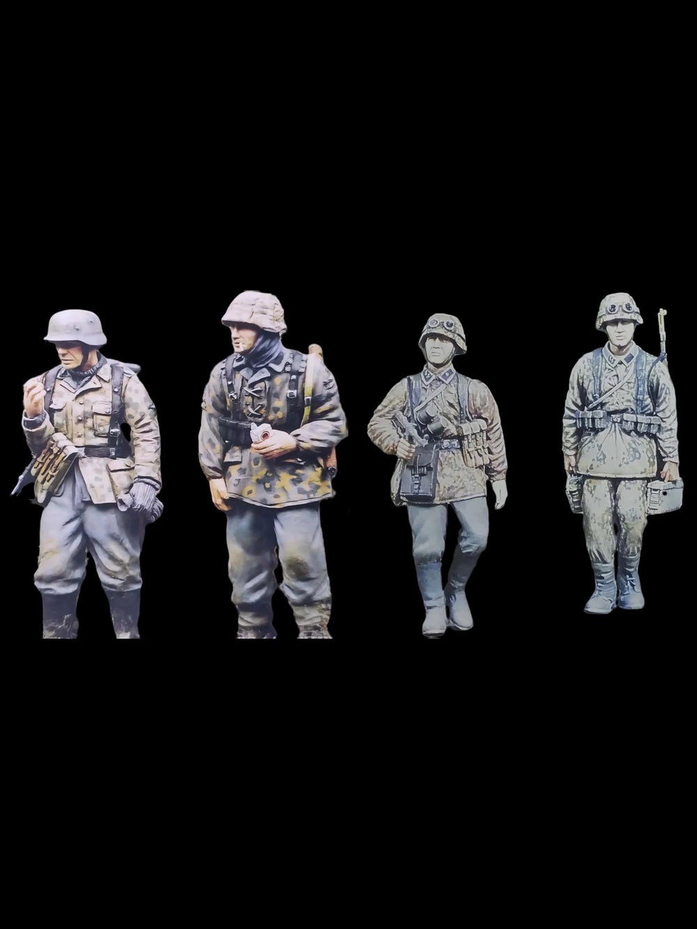 1/35 WWII British Infantry with Puttees, 4 Figures, Resin Model Figure Kit, Unassembled and Unpainted