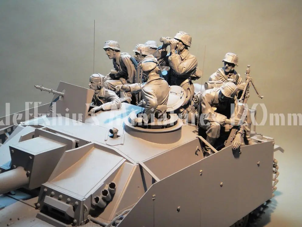 1/16 WWII German Infantry Squad, 8 Figures, Resin Model Figure Kit, Unassembled and Unpainted