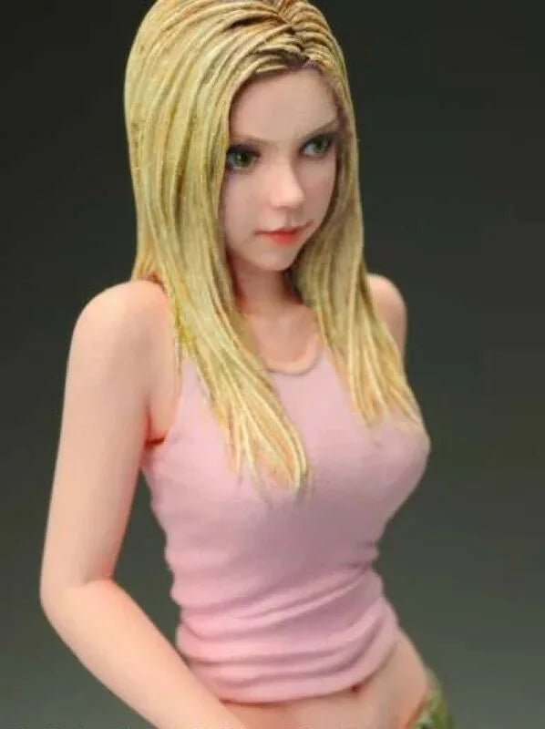 1/20 Modern Long-Haired Female Operative in Tank Top, Resin Model Figure Kit, Unassembled and Unpainted