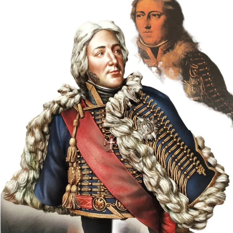 1/10 Napoleonic European Marshal, Resin Model Bust Kit, Unassembled and Unpainted