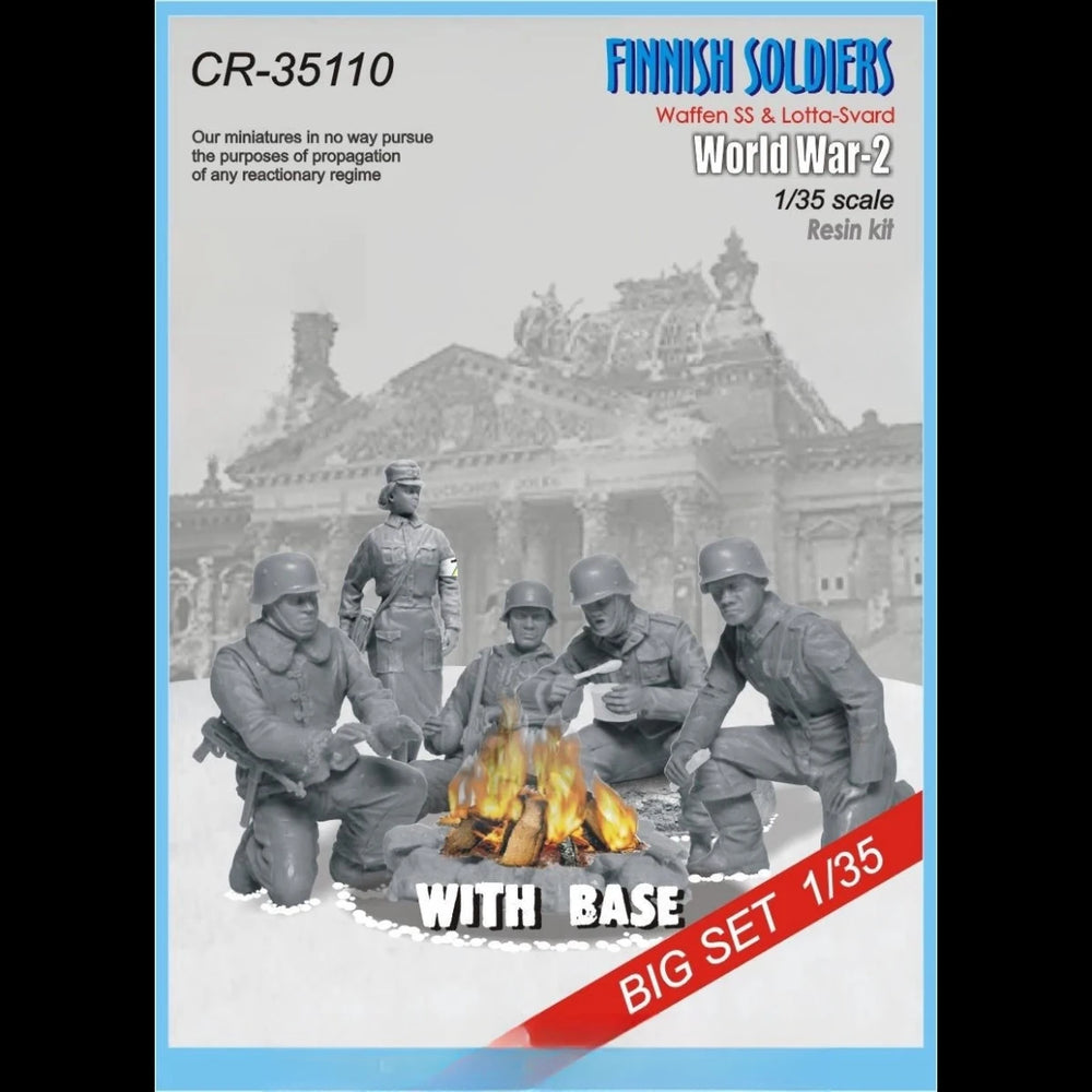 1/35 WWII Finnish Soldiers, 5 Figures, Resin Model Figure Kit, Unassembled and Unpainted
