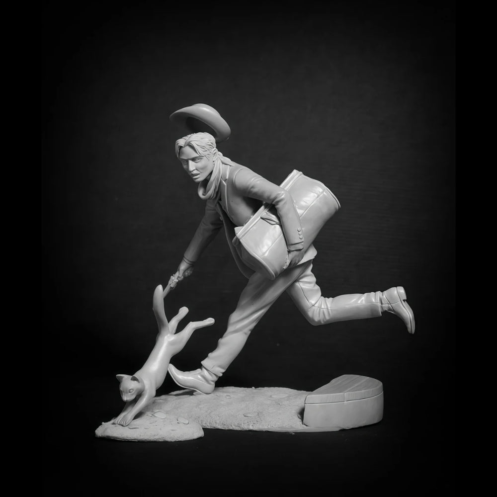75mm WWII 1940s Bank Robber Noir, Resin Model Figure Kit, Unassembled and Unpainted