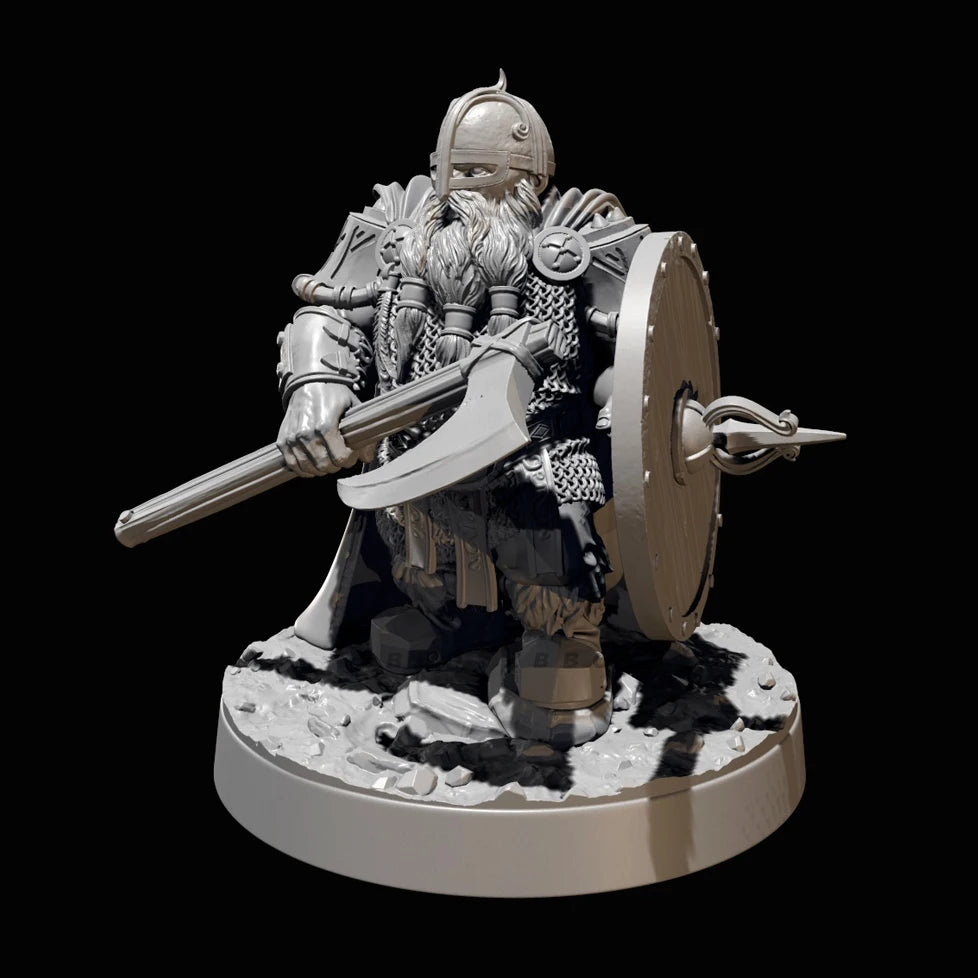 Dwarf Warrior, Resin Model Figure Kit, Fantasy Theme, Unassembled and Unpainted