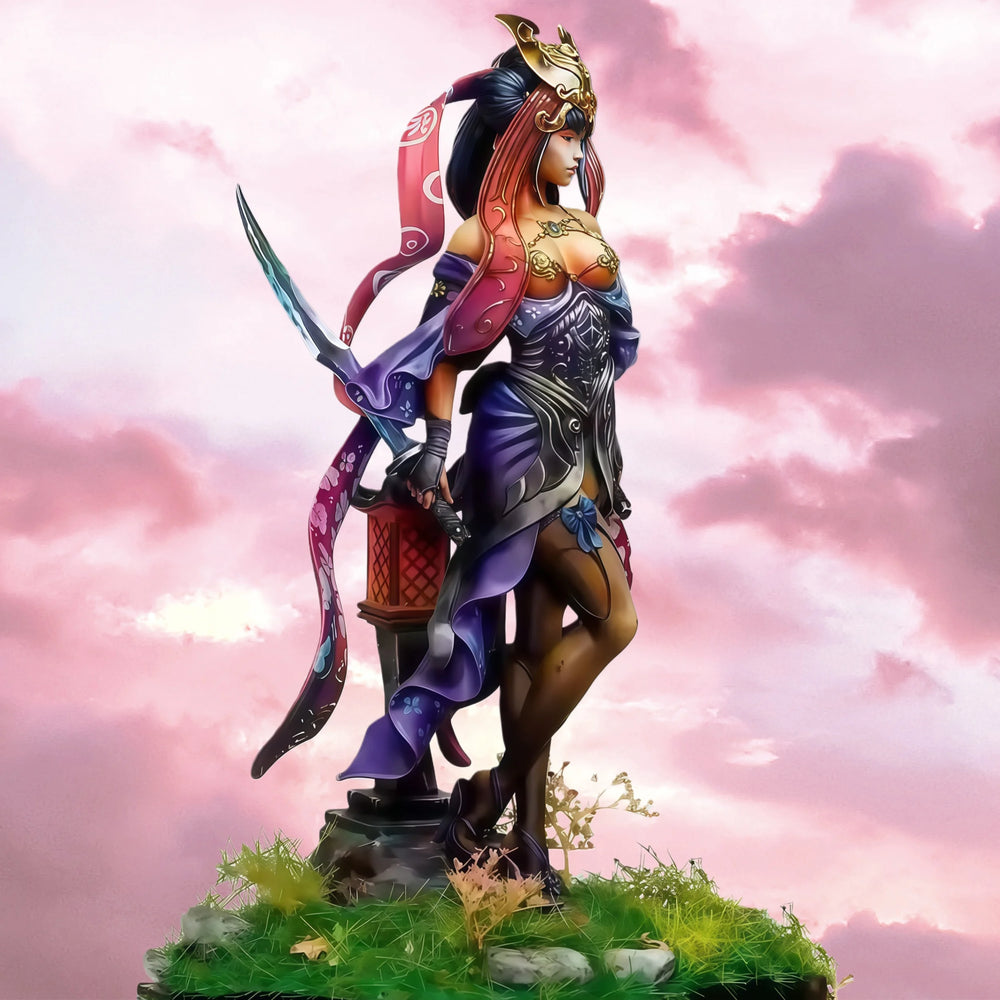 1/24 Warrior Princess, 3 Figures, Resin Model Figure Kit, Fantasy Theme, Unassembled and Unpainted