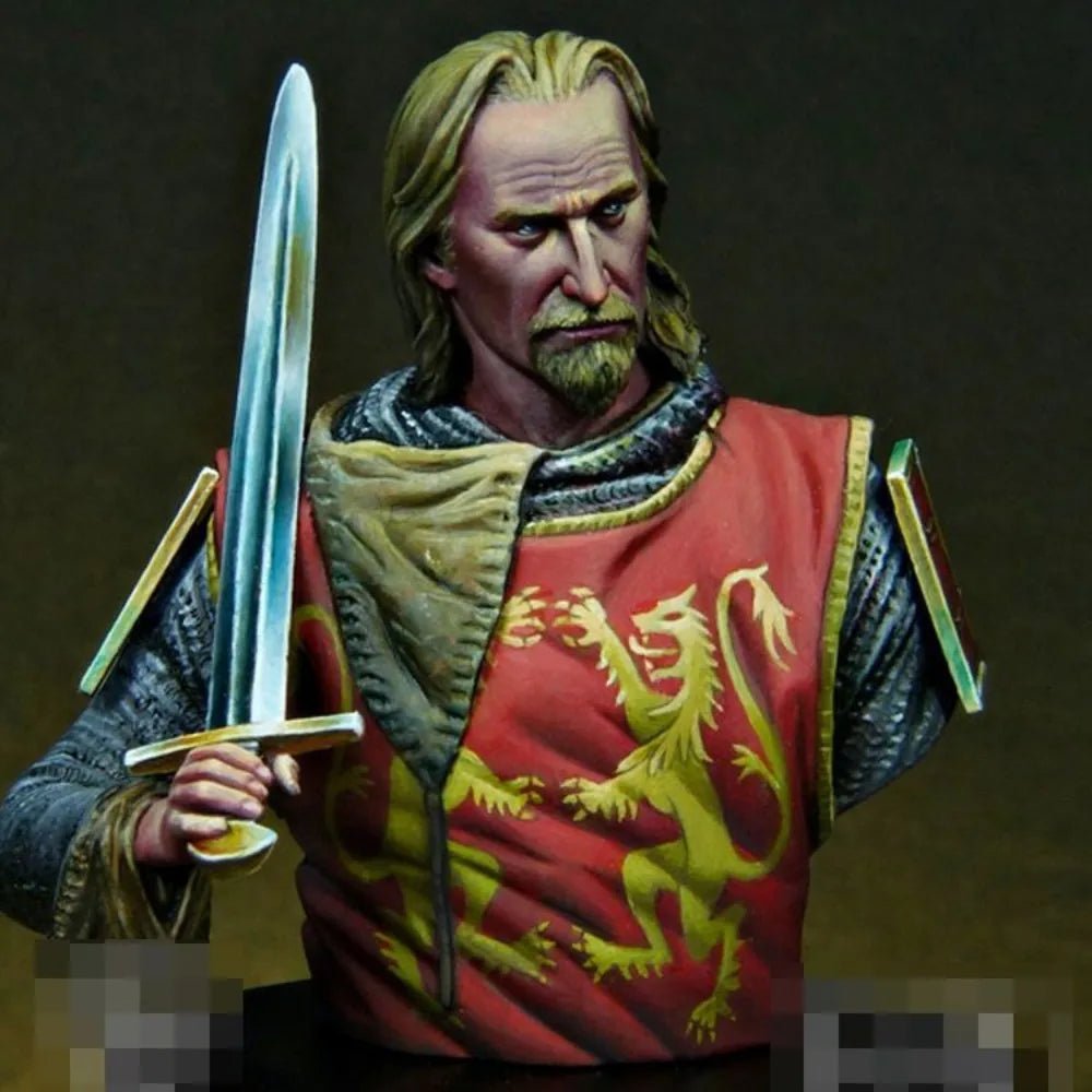 1/16 Medieval Richard I Lionheart, Resin Model Bust Kit, Unassembled and Unpainted