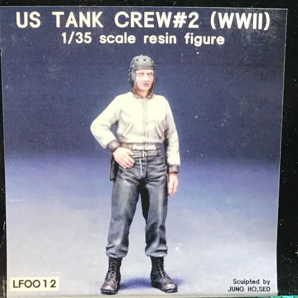 1/35 WWII US Tank Crew Member, Resin Model Figure Kit, Unassembled and Unpainted