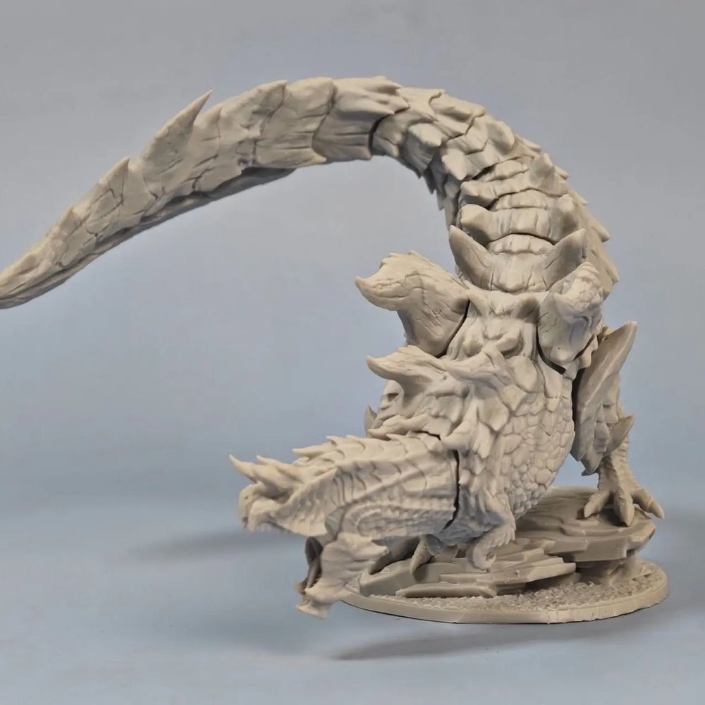 150mm Crested Dragon with Segmented Wings, Resin Model Figure Kit, Fantasy Theme, Unassembled and Unpainted