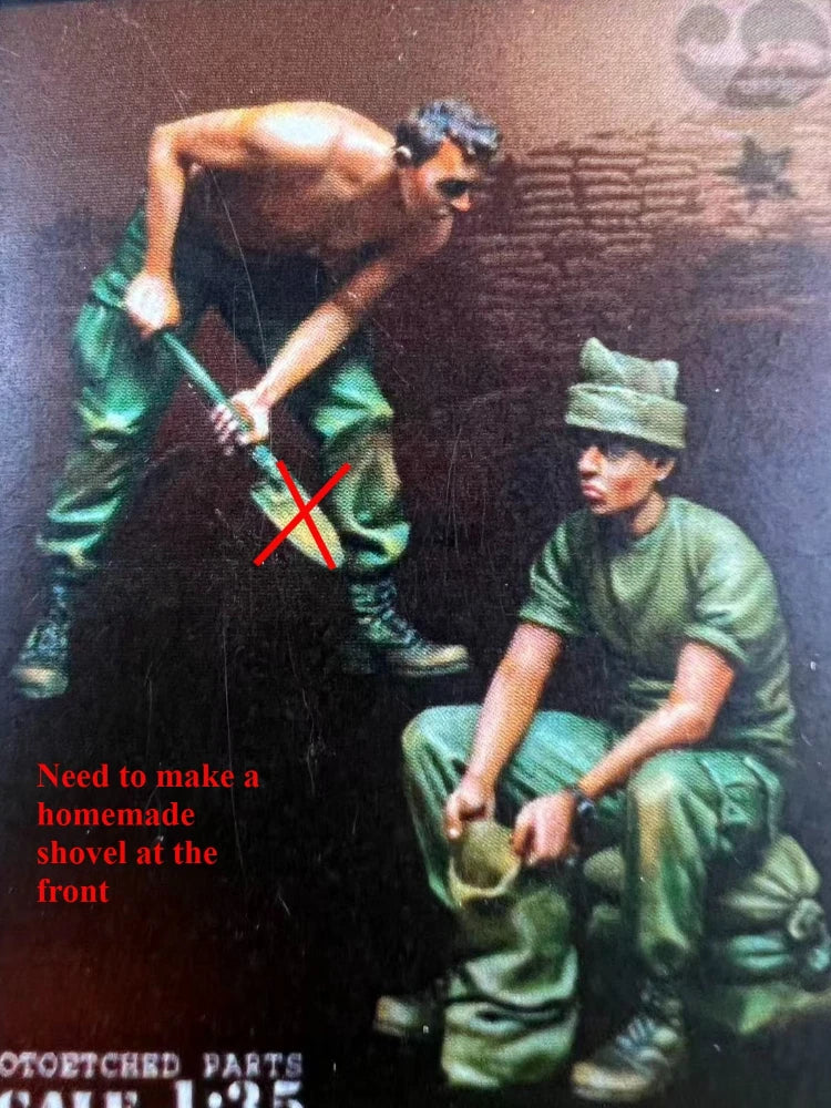 1/35 WWII US Army Engineers, 2 Figures, Resin Model Diorama Kit, Unassembled and Unpainted