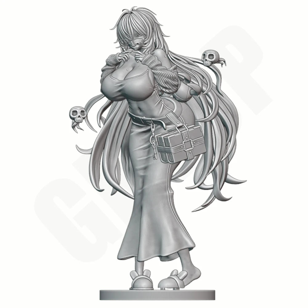 1/24 Witch Girl, Resin Model Figure Kit, Fantasy Theme, Unassembled and Unpainted