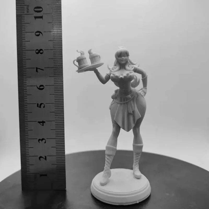1/24 Medieval Tavern Maid, Resin Model Figure Kit, Unassembled and Unpainted