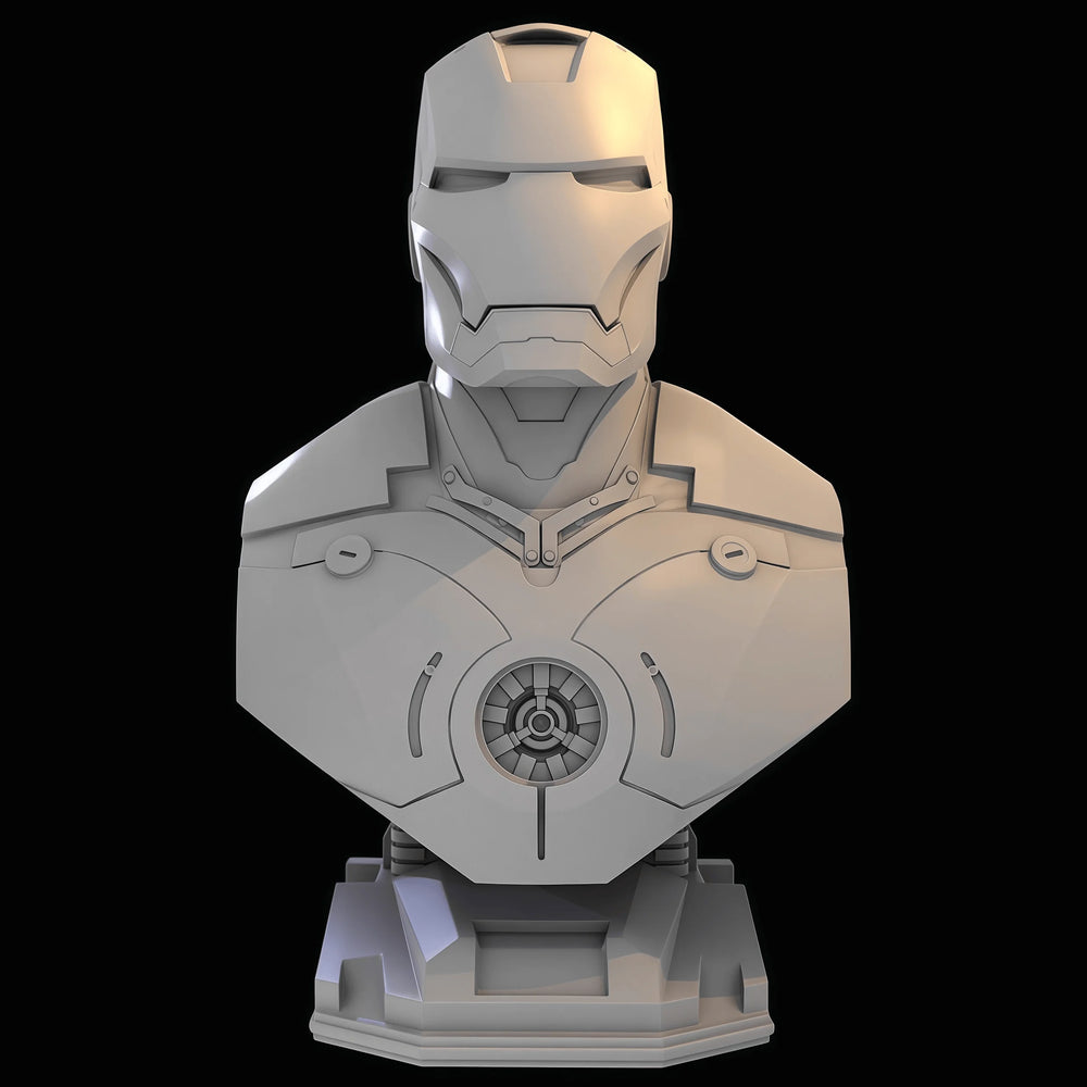 1/10 Armored Helmet, Resin Model Bust Kit, Sci-Fi Theme, Unassembled and Unpainted