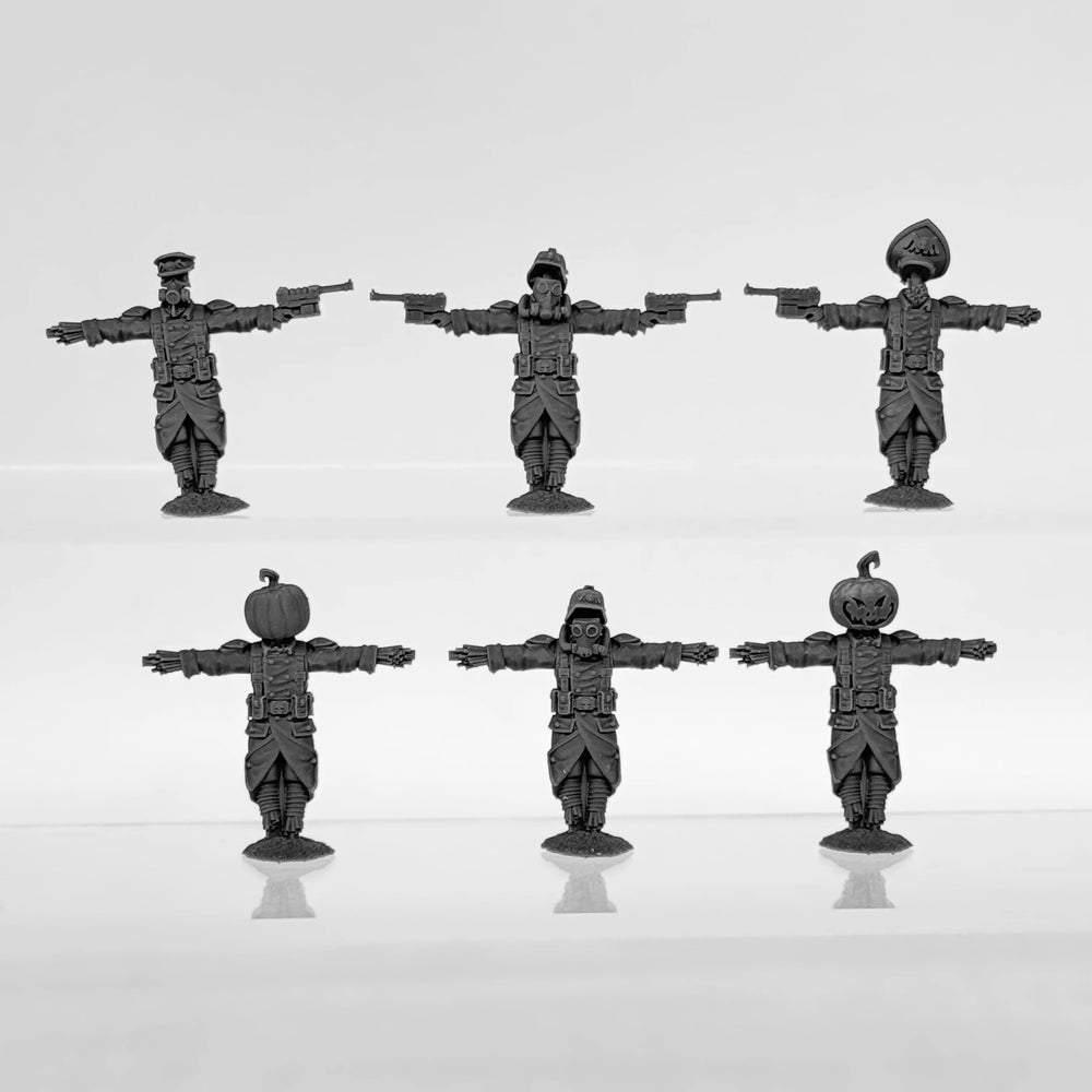 Grim Guard Scarecrow, 6 Figures, Resin Model Figure Kit, Fantasy Theme, Unassembled and Unpainted