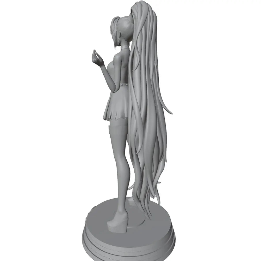 1/24 Girl with Long Flowing Hair, Resin Model Figure Kit, Anime Theme, Unassembled and Unpainted
