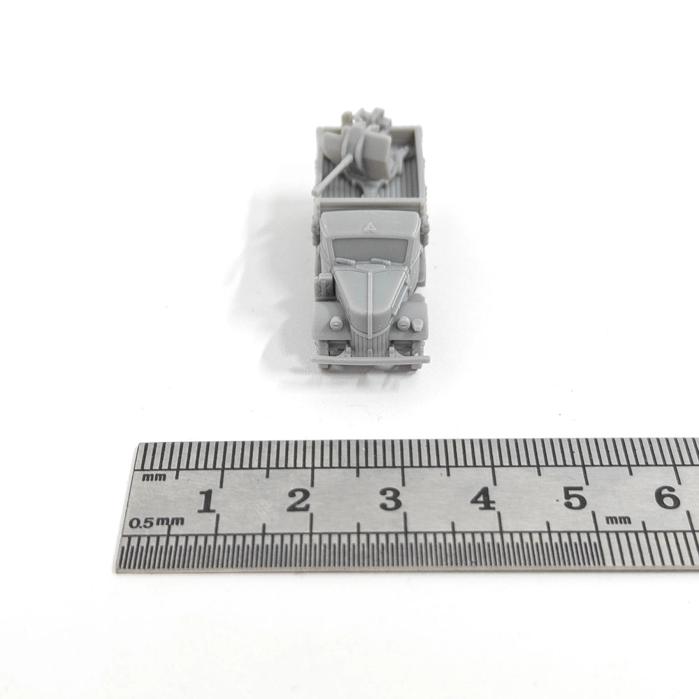 1/144 WWII German Maultier Flakwagen, Resin Model Vehicle Kit, Unassembled and Unpainted